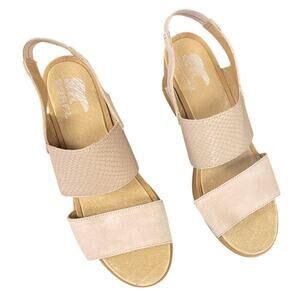 SOREL Joanie II Wedge Slingback Size Ten Sandal Tan - Women’s Size 10